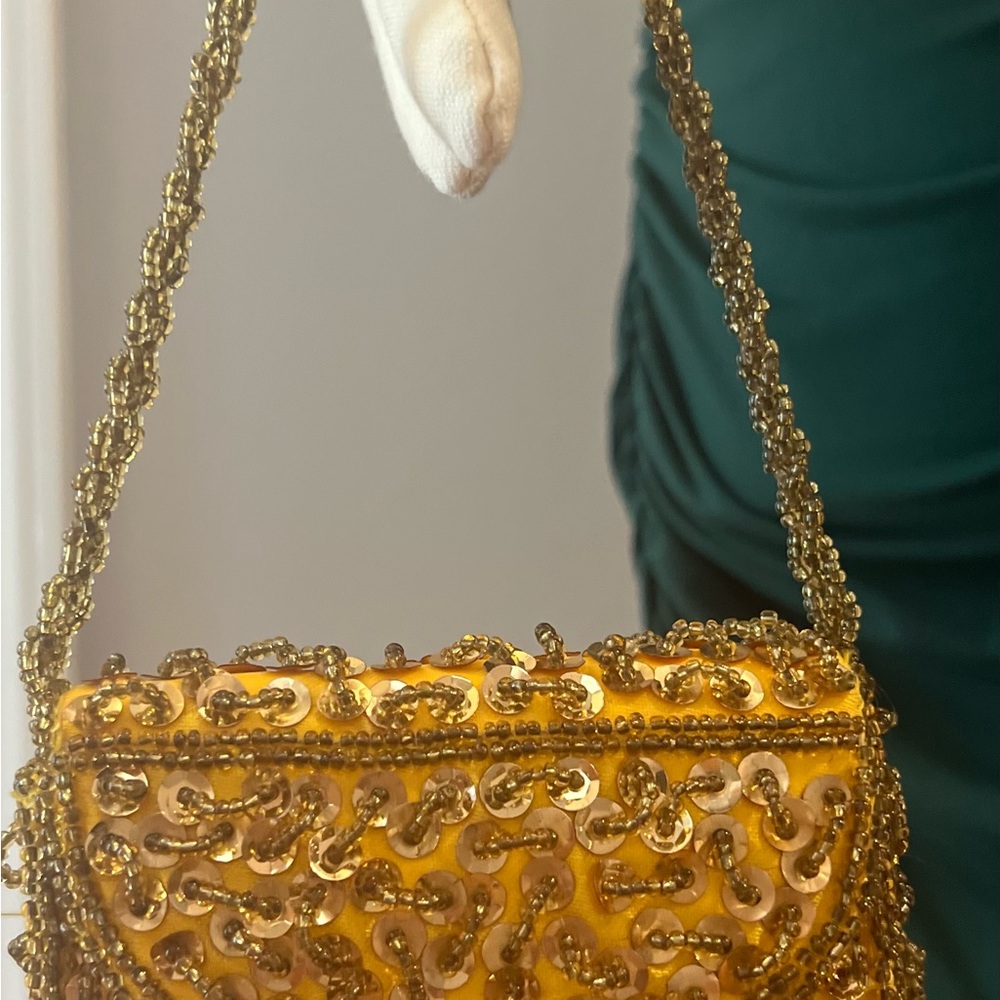 Precious Sequin Tiny Bag With Beaded Handle. - image 3